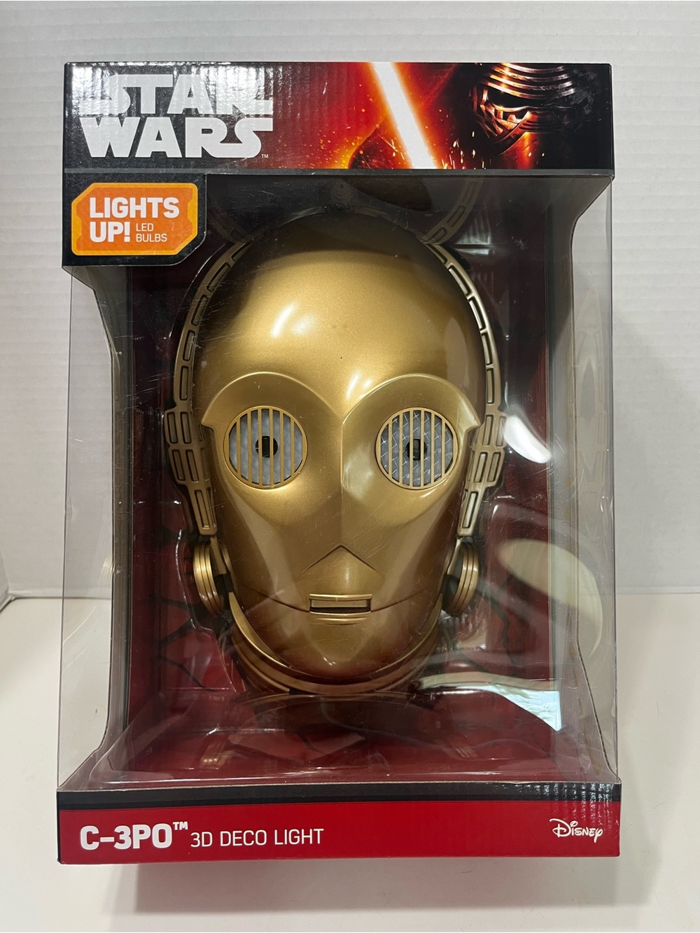 STAR WARS C-3PO 3D Deco wall Light NWT battery operated LED BULBS